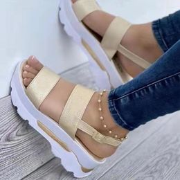 Sandals Women Heels With Platform Beach Shoes Summer Mujer Casual Wedges For Elegant