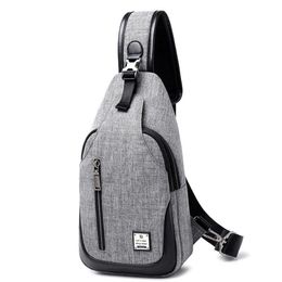 Canvas Sling Bag Chest Shoulder Backpack Crossbody Bags for Men Women Travel Outdoors298F