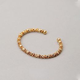 Bangle Brass Plating High Colour Retention Real Gold Bracelet Women's Fashion Sparkling Temperament