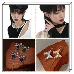 Necklace Earrings Set Fashion Women's Jewellery Biochemical Liquid Butterfly Earring Suit Temperament Girl Versatile Neck Chain Ear-hook