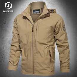 Mens Jackets Men Outdoor Windproof Jacket Windbreaker Coat Hiking Rain Camping Fishing Tactical Male Clothing Breathable Plus Size 230213