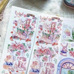 Gift Wrap Lovely Rose Washi PET Tape Planner DIY Card Making Scrapbooking Plan Decorative Sticker
