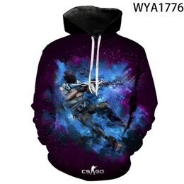 Men's Hoodies & Sweatshirts Spring And Fall Men Women Children CS GO 3D Printed Pullover Streetwear Long Sleeve Boy Girl Kids TopsMen's