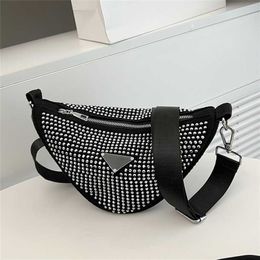 Clearance Outlets Online Handbag Bags Rhinestone triangle flash Single Messenger versatile portable geometric women's sales