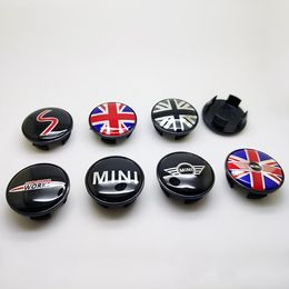 100 pcs 54mm 4 pin Mini Cooper Emblem Wheel Centre Cap Genuine R50 R53 R56 R55 R52 Logo Sticker