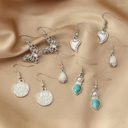 Dangle Earrings Bohemia Various Styles For Women Turquoises Alloy Charm Lady Fashion Accessories