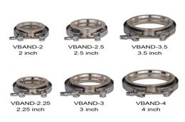 Manifold Parts Universal SS304 2 225 25 3 35 4 Vband Clamp Inch Exhaust Flange 76mm Turbo Vband V Clamps Kits5756706