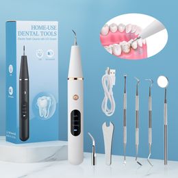 Other Oral Hygiene Ultrasonic Dental Cleaner Calculus Electric Sonic Teeth Tartar Remover Plaque Stains Whitening 230211