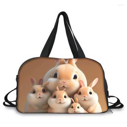 Duffel Bags 2023 Fashion Cute Group Pet Animal Printing Trend Portable Large Capacity Multi-function Messenger Bag Travel