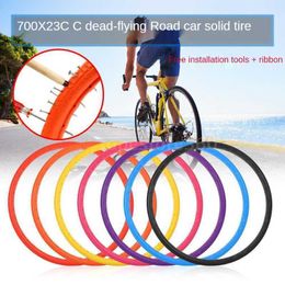 Solid Tire 700x23C Road Bike Cycling Tubeless Tyre Wheel Puncture-proof Free table Tires Bicycle Accessories 0213