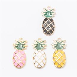 Charms 100Pcs Of Diy Pendants Fruit Pineapple Style Zinc Alloy Necklace Bracelet Decorate Handmade Jewellery Findings Drop Dhsky