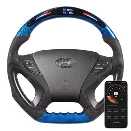 Customised Car Racing Sport Steering Wheels Fit for Hyundai Sonata Carbon Fibre Leather