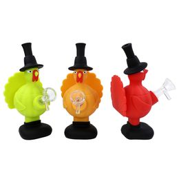 hookahs silicone pipe creative new Turkey shape pipe with glass bowl accessories dab rig pipe tobacco