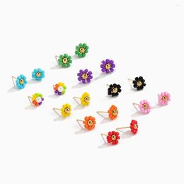 Stud Earrings Daisy For Women 1Pair Sun Flower Jewellery Fresh Measly Cool Stuff In Korean Fashion Making Cute Gifts