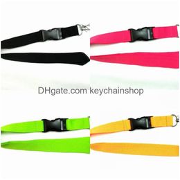 Key Rings Wholesale 150Pcs Lanyards Detachable Id Badge Holder Assorted Colors Brand 955 B3 Drop Delivery Jewelry Dhgxi