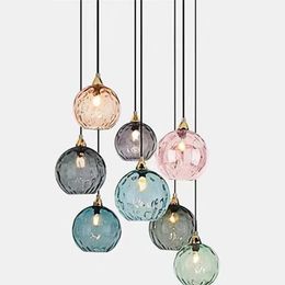 Pendant Lamps Stained Glass Chandelier Living Room Decoration Bedroom Bedside Lamp Display Window Restaurant Bar NordicPendant