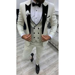 Erkekler Suits Blazers Son Tasarımlar Düğün için Moda Erkek 3 Parçalar İnce Fit Zarif Resmi Klasik Erkekler Damat Takım Takım Kostüm Homme 230213