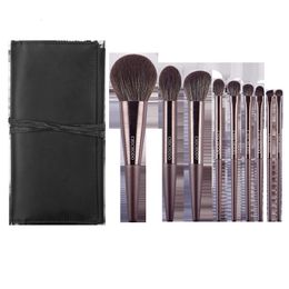 Eye Shadow 9pcsset High quality Makeup brushes Powder sculpting Highlighter Eyeshadow Make up Brush kit Smudge Crease eyebrow brush 230211