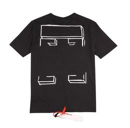 Summer Loose Tees Designer Long t Shirt for Men Male Top Quality Fashion Cross Paintings Arrow Tshirts in Black Red Colors Lt3e