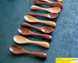 Natural Wooden Spoon Scoop Wood Tea Honey coffee Condiment Salt Sugar Spoons