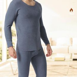 Men's Thermal Underwear Set Men Warm Skin-Friendly Baselayer Villose Tight Colourful Winter Clothes Autumn All-Match Daily