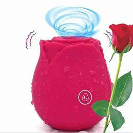 10 Frequency Rose Sucking Vibrators Massager USB Rechargeable Stimulator Adult Sex Toy for Women Couples