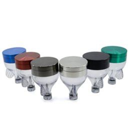 New 6-color 3-layer funnel-shaped smoke grinder with 63MM zinc alloy diameter