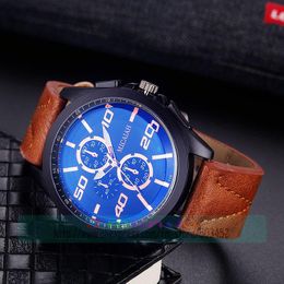 Wristwatches 100pcs/lot 116 Fashion Big Round Dial Charming Leather Watch Wrap Quartz Casual High Quality Wrist For Men Wholesale Clock