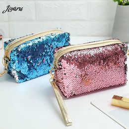 Sequin Makeup Bag Travel Cosemtic Case Waterproof Toiletry Storage Pouch for Women Zipper Wash Bag Portable Make up Organizer244o