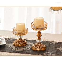 Candle Holders Europe Crystal Glass Home Decor Candlestick Wedding Centerpieces Holder Candelabra Porta Velas Decorativas