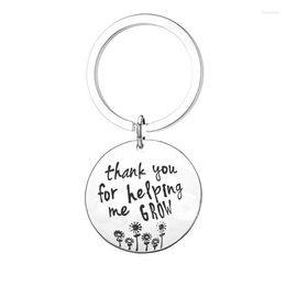 Keychains Thank You For Helping Me Grow Keychain Stainless Steel Teachers Holiday Gifts