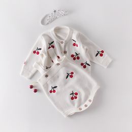 점프 슈트 패턴 아기 소녀 봄과 가을 스웨터 사랑 인쇄 자켓 두 조각 양복 230213