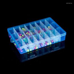 Jewelry Pouches 24 Cells Clear Plastic Beads Storage Box For Toys Rings Display Organizer Makeup Case Craft Holder Container