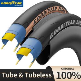 Bike Tyres Goodyear Eagle F1 Bicycle Tyres Tubeless/Tube Type Race Road Bike Tyre 700x25/28/32C Tyre Cycling Anti-puncture 120 TPI Foldable HKD230712