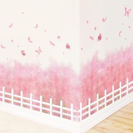 Wall Stickers Chaotic Grass DIY Flower Plant Decals For Living Room Kids Bedroom Kitchen House Decoration Art