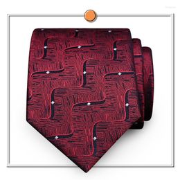 Bow Ties High Quality 2023 Designers Brands Fashion Business Casual 7cm Slim For Men Wine Red Necktie Work Formal With Gift Box