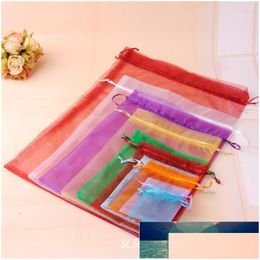 Gift Wrap 50 Pieces Plain Mesh Yarn Bouquet Candy Bag Festive Party Gauze Gift1 Drop Delivery Home Garden Supplies Event Dhoya