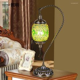 Table Lamps Bohemian Turkey Coloured Retro Bedroom Restaurant El Bar Southeast Asia Handmade Decoration Interior Lamp