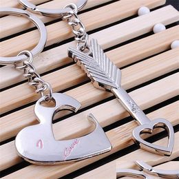 Key Rings Fashion Lovers Keychain Arrow I Love You Heart Chain Keyring Cupid Pendant Ring Mobile Chains Gifts 609 K2 Drop Delivery Je Dh41Z