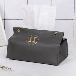 Quality Hotel Leather Tissue Box Ins Style Household Living Room Desktop Storage Car PU Leather Paper Extraction Boxs