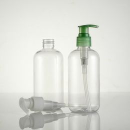 Storage Bottles 20pcs 250ml Clear Round White/green Lotion Pump Bottle Plastic Cosmetic Container Empty Shampoo Sub-bottling