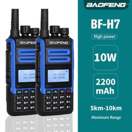 Walkie Talkie 2PCS 10W High Power Baofeng BF-H7 Dual Band Portable Two Way Radio 10KM Amateur Hunting Transmitter HF Transceiver