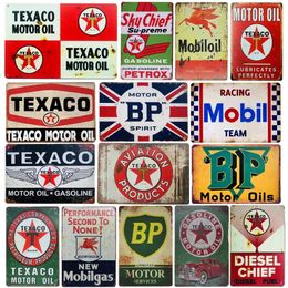 Vintage Cars Brand Metal Tin Signs Garage Gas Station Gasoline Decor Iron Plate Bar Poster Plaque Pub Garage Wall Decor size Personalised metal signs SIZE 30X20CM w01