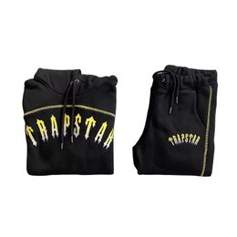 Men's Tracksuits Chandal Trapstar London Hoodies Autumn And Winter 1 1 Towel Embroidery Tracksuit Pullovers Fleece Casual Sets Sweater 230213