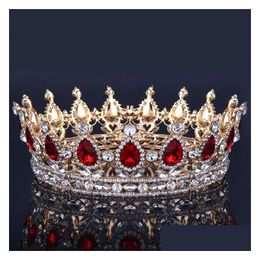 Headpieces Luxury Bridal Crown Rhinestone Crystals Royal Crowns Princess Crystal Hair Accessories Birthday Party Tiaras Quin Dhi6W