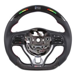 LED Smart Racing Steering Wheels Carbon Fiber For Hyundai KX5 Driving Wheel Accessories