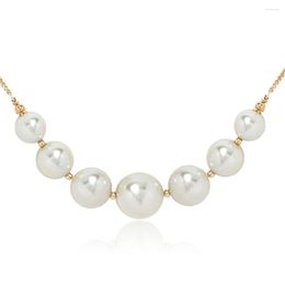 Choker 2023 Fashion Simulated Pearl Necklace For Women Girls Trendy Gold Colour Chain Statement Jewellery Party Gift