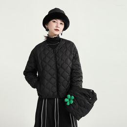 Women's Trench Coats Jackets Winter 2023 Colour Bump Flower Ringed Cotton Clothing Designer Two-Piece Set Of Short Coat Women