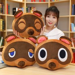 Stuffed Plush Animals Cartoon Crossing Toys Plush Pillow Animal Crossing Cosplay Kawaii Soft Raccoon Blinder Cute Raccoon For Children Kids Toys Gift 230211