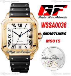 GF V2 WSSA003 Miyota 9015 Automatic Mens Watch Rose Gold White Dial Roman Markers Black Rubber Super Edition Puretime 05A1
